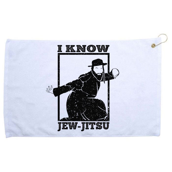 I Know Jew Jitsu Funny Jiu Jitsu Pun Jewish Martial Art Grommeted Golf Towel