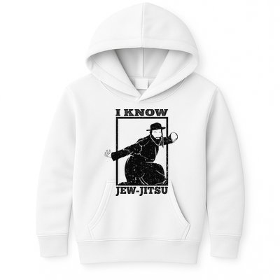 I Know Jew Jitsu Funny Jiu Jitsu Pun Jewish Martial Art Kids Hoodie