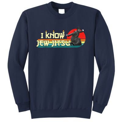 I Know Jew Jitsu Funny Vintage Retro Martial Arts Sweatshirt