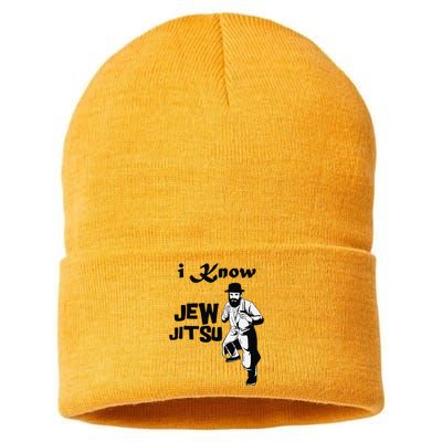 I Know Jew Jitsu Funny Sustainable Knit Beanie