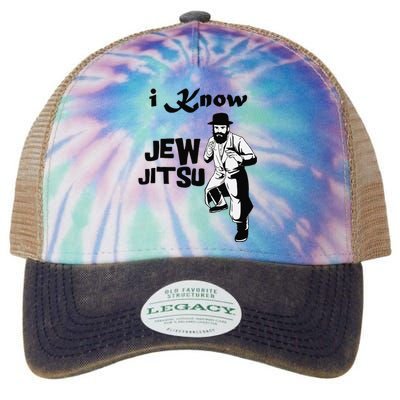 I Know Jew Jitsu Funny Legacy Tie Dye Trucker Hat