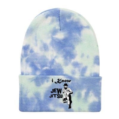 I Know Jew Jitsu Funny Tie Dye 12in Knit Beanie