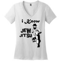 i know jew jitsu Rabbi Horah Dance Jiu Jitsu Jewish man Women's V-Neck T-Shirt