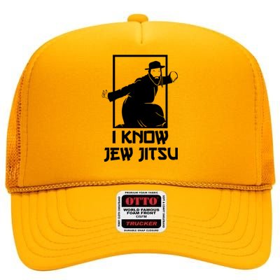 I Know Jew Jitsu | Funny Jiu Jitsu High Crown Mesh Back Trucker Hat