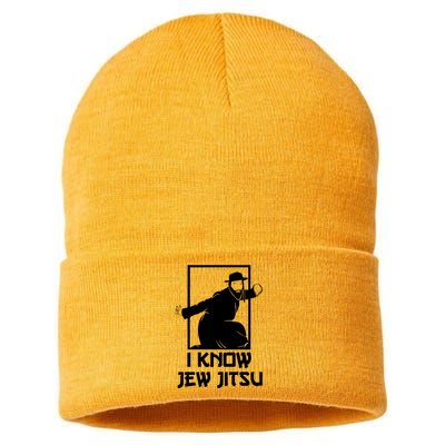 I Know Jew Jitsu | Funny Jiu Jitsu Sustainable Knit Beanie