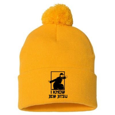 I Know Jew Jitsu | Funny Jiu Jitsu Pom Pom 12in Knit Beanie