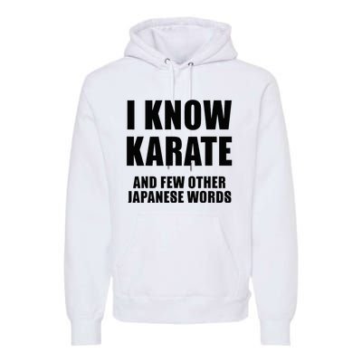 I Know Karate And Few Other Japanese Words Funny Premium Hoodie