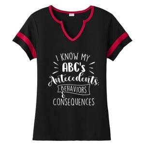 I Know My ABC's Behavior Analyst Therapist Psychologist Ladies Halftime Notch Neck Tee