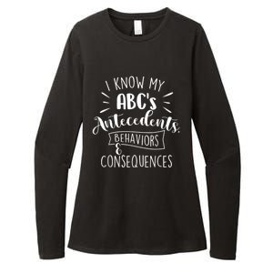 I Know My ABC's Behavior Analyst Therapist Psychologist Womens CVC Long Sleeve Shirt