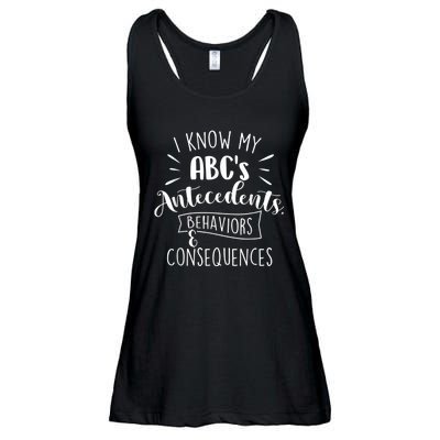 I Know My ABC's Behavior Analyst Therapist Psychologist Ladies Essential Flowy Tank