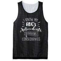 I Know My ABC's Behavior Analyst Therapist Psychologist Mesh Reversible Basketball Jersey Tank