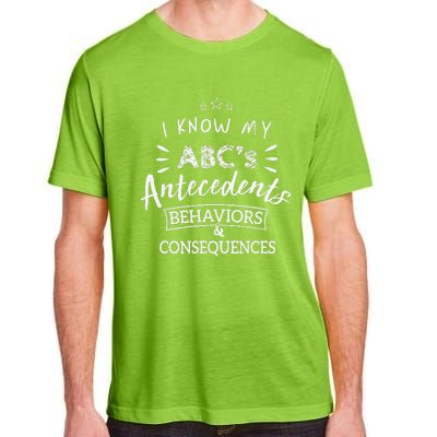 I Know My AbcS Teacher Gift Behavior Analysis Adult ChromaSoft Performance T-Shirt