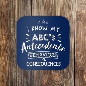 I Know My AbcS Teacher Gift Behavior Analysis Coaster