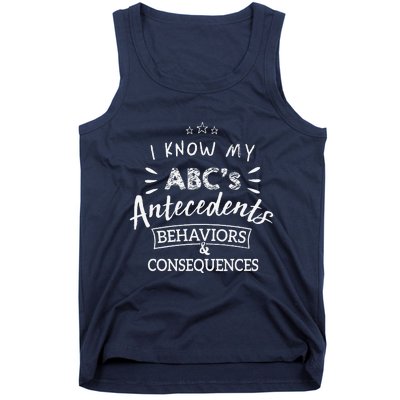 I Know My AbcS Teacher Gift Behavior Analysis Tank Top