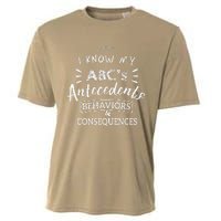 I Know My AbcS Teacher Gift Behavior Analysis Cooling Performance Crew T-Shirt