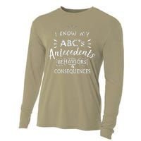 I Know My AbcS Teacher Gift Behavior Analysis Cooling Performance Long Sleeve Crew