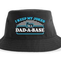 I Keep My Jokes In A DadABase Sustainable Bucket Hat