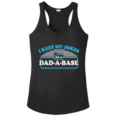 I Keep My Jokes In A DadABase Ladies PosiCharge Competitor Racerback Tank