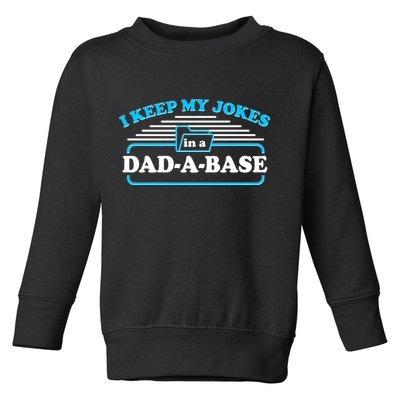 I Keep My Jokes In A DadABase Toddler Sweatshirt