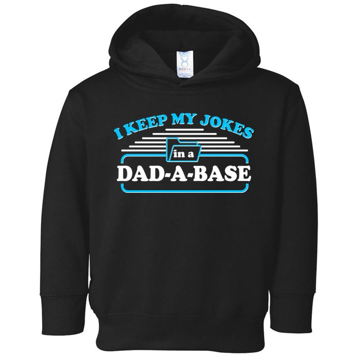I Keep My Jokes In A DadABase Toddler Hoodie