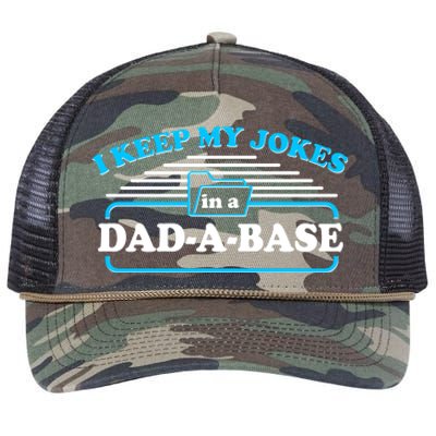 I Keep My Jokes In A DadABase Retro Rope Trucker Hat Cap