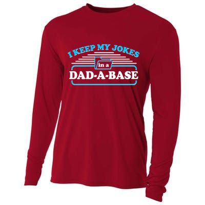 I Keep My Jokes In A DadABase Cooling Performance Long Sleeve Crew