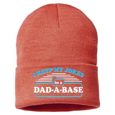 I Keep My Jokes In A DadABase Sustainable Knit Beanie