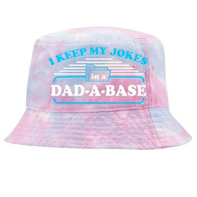 I Keep My Jokes In A DadABase Tie-Dyed Bucket Hat