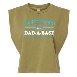 I Keep My Jokes In A DadABase Garment-Dyed Women's Muscle Tee