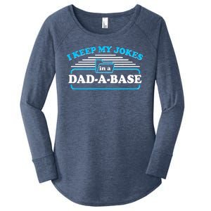 I Keep My Jokes In A DadABase Women's Perfect Tri Tunic Long Sleeve Shirt