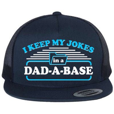 I Keep My Jokes In A DadABase Flat Bill Trucker Hat