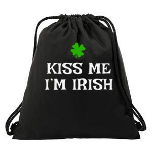 Irish Kiss Me Im Irish St Patricks Day Drawstring Bag