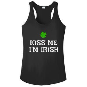 Irish Kiss Me Im Irish St Patricks Day Ladies PosiCharge Competitor Racerback Tank