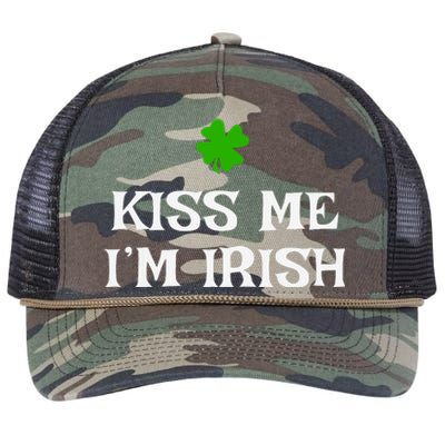 Irish Kiss Me Im Irish St Patricks Day Retro Rope Trucker Hat Cap