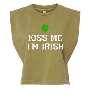 Irish Kiss Me Im Irish St Patricks Day Garment-Dyed Women's Muscle Tee