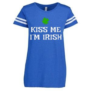 Irish Kiss Me Im Irish St Patricks Day Enza Ladies Jersey Football T-Shirt