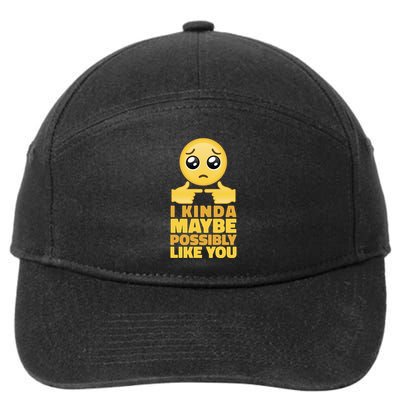 I Kind Maybe Possibly Like You Emoji 7-Panel Snapback Hat