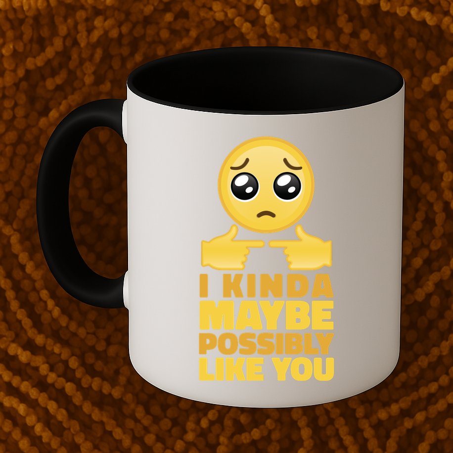 I Kind Maybe Possibly Like You Emoji Mug