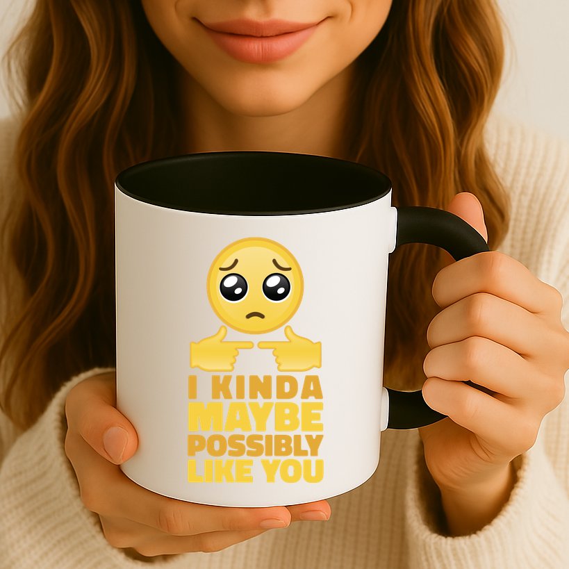 I Kind Maybe Possibly Like You Emoji Mug