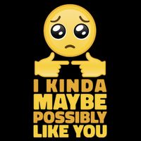 I Kind Maybe Possibly Like You Emoji Drawstring Bag