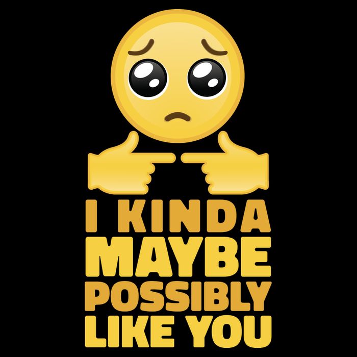 I Kind Maybe Possibly Like You Emoji Drawstring Bag
