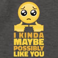I Kind Maybe Possibly Like You Emoji Vector Backpack