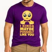 I Kind Maybe Possibly Like You Emoji Cooling Performance Crew T-Shirt