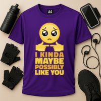 I Kind Maybe Possibly Like You Emoji Cooling Performance Crew T-Shirt
