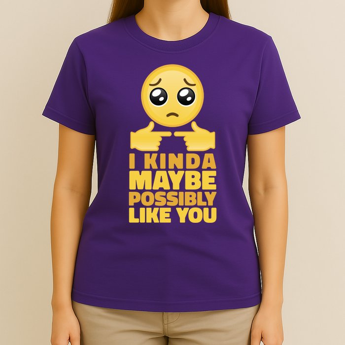 I Kind Maybe Possibly Like You Emoji T-Shirt