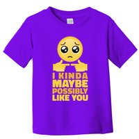 I Kind Maybe Possibly Like You Emoji Toddler T-Shirt