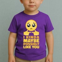 I Kind Maybe Possibly Like You Emoji Toddler T-Shirt