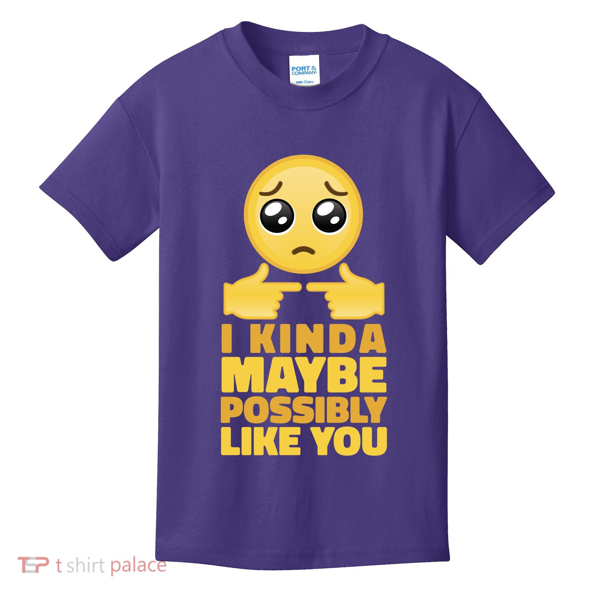 I Kind Maybe Possibly Like You Emoji Kids T-Shirt