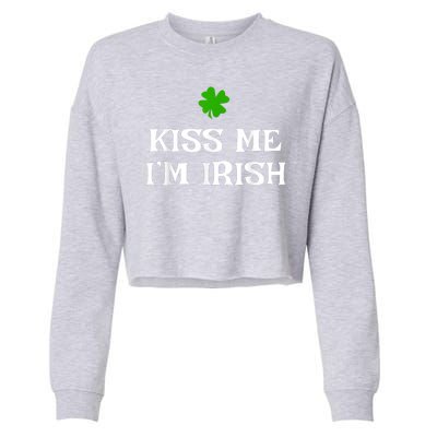 Irish Kiss Me Im Irish St Patricks Day Cropped Pullover Crew