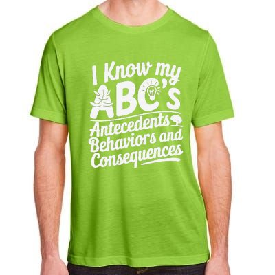 I Know My AbcS Behavior Analyst Therapist Adult ChromaSoft Performance T-Shirt